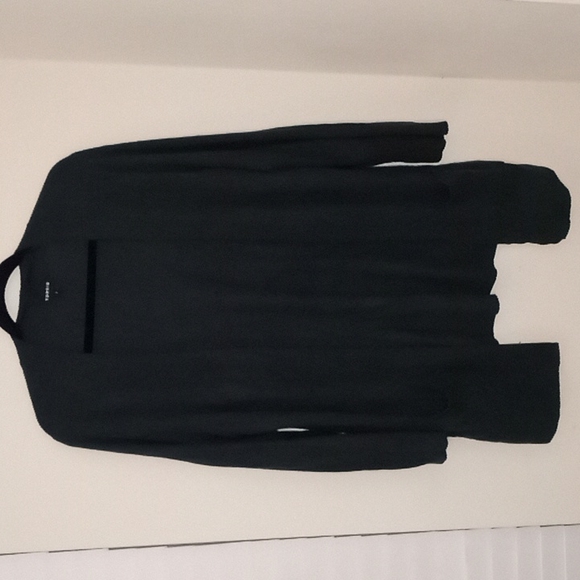 Torrid dark green rib knit open front cardigan - Picture 6 of 10